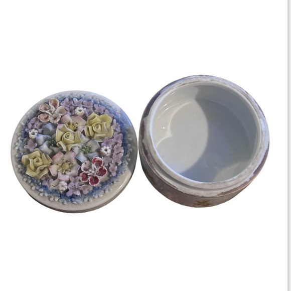 Vintage German Powder Jar / Trinket Box - Picture 4 of 10